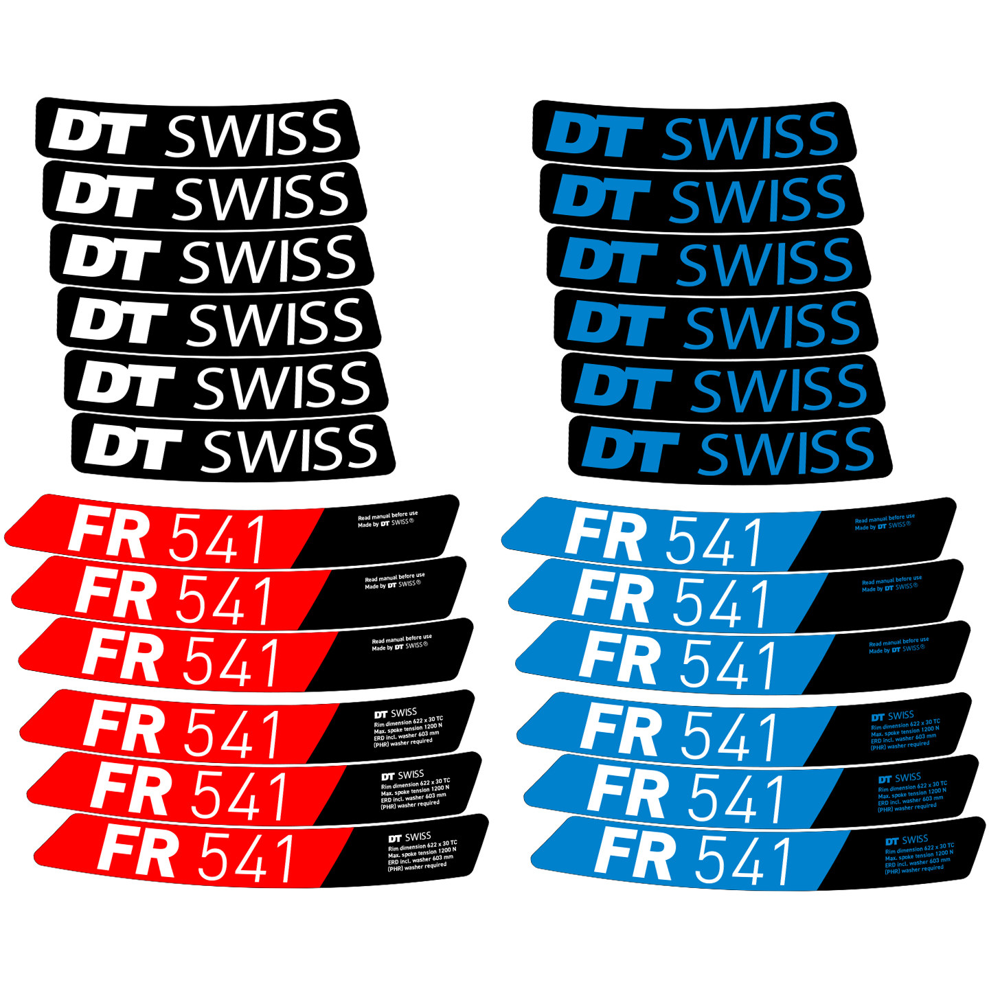 DT FR541山地车轮组贴纸轮圈贴单车定制改色3M防水个性27.5/29寸