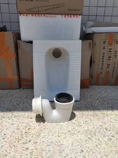 老款式蹲便器陶瓷大便器农村蹲坑带存水弯防臭蹲位小户型马桶直通