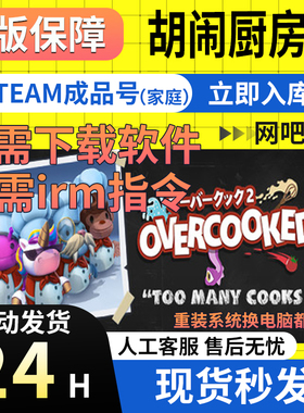 【网吧可用】胡闹厨房2 Steam正版国区成品号 Overcooked! 2