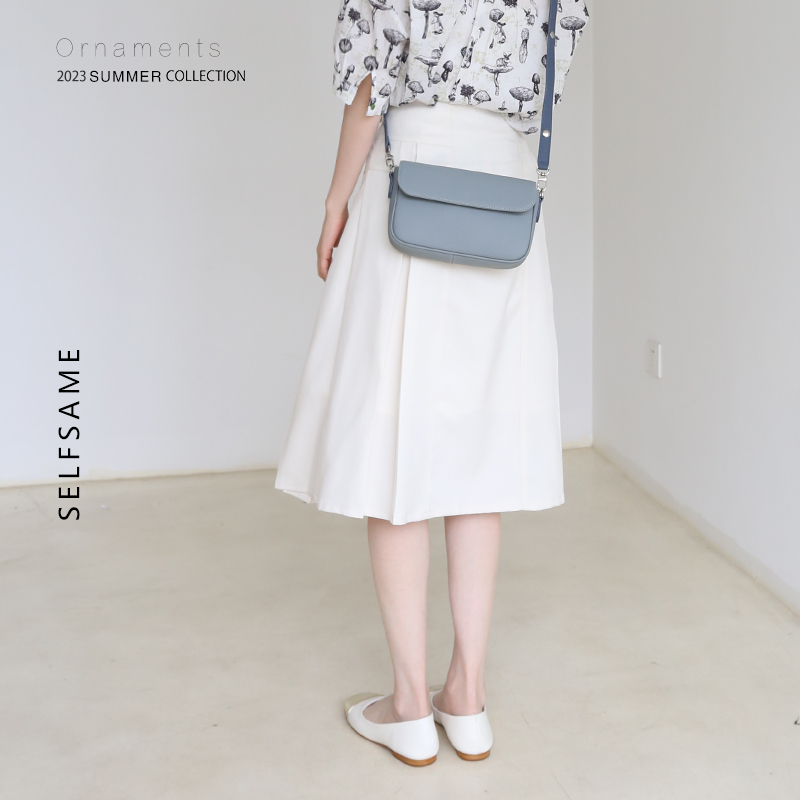 百褶中长款半身裙2023夏新款