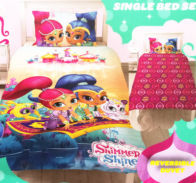 愿望精灵小姐妹被套被罩枕头套135x200儿童Shimmer and shine外贸