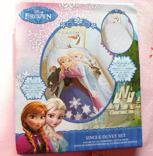 冰雪奇缘被套被罩枕套135x200 爱莎安娜FROZEN儿童卡通学生 外贸
