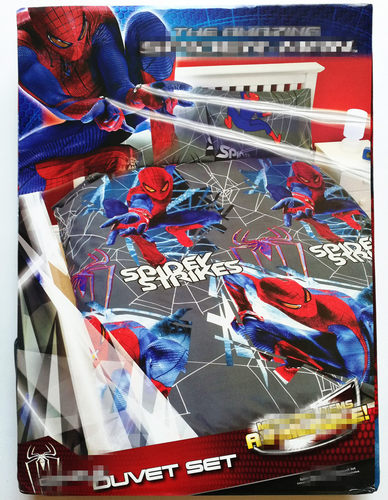 漫威蜘蛛侠被套被罩枕套200x200三件套 MARVEL儿童双人卡通 外贸