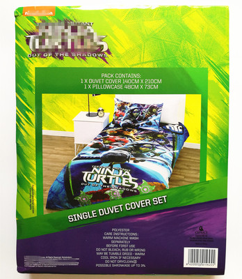 忍者神龟被套被罩枕头套140x210儿童卡通TURTLES学生宿舍 外贸