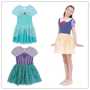 外贸出口女童儿童针织短袖公主连衣裙礼服裙万圣节表演服装