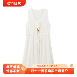 【商场同款】无袖系带连衣裙女2025年夏季新款裙子C1FAF2228