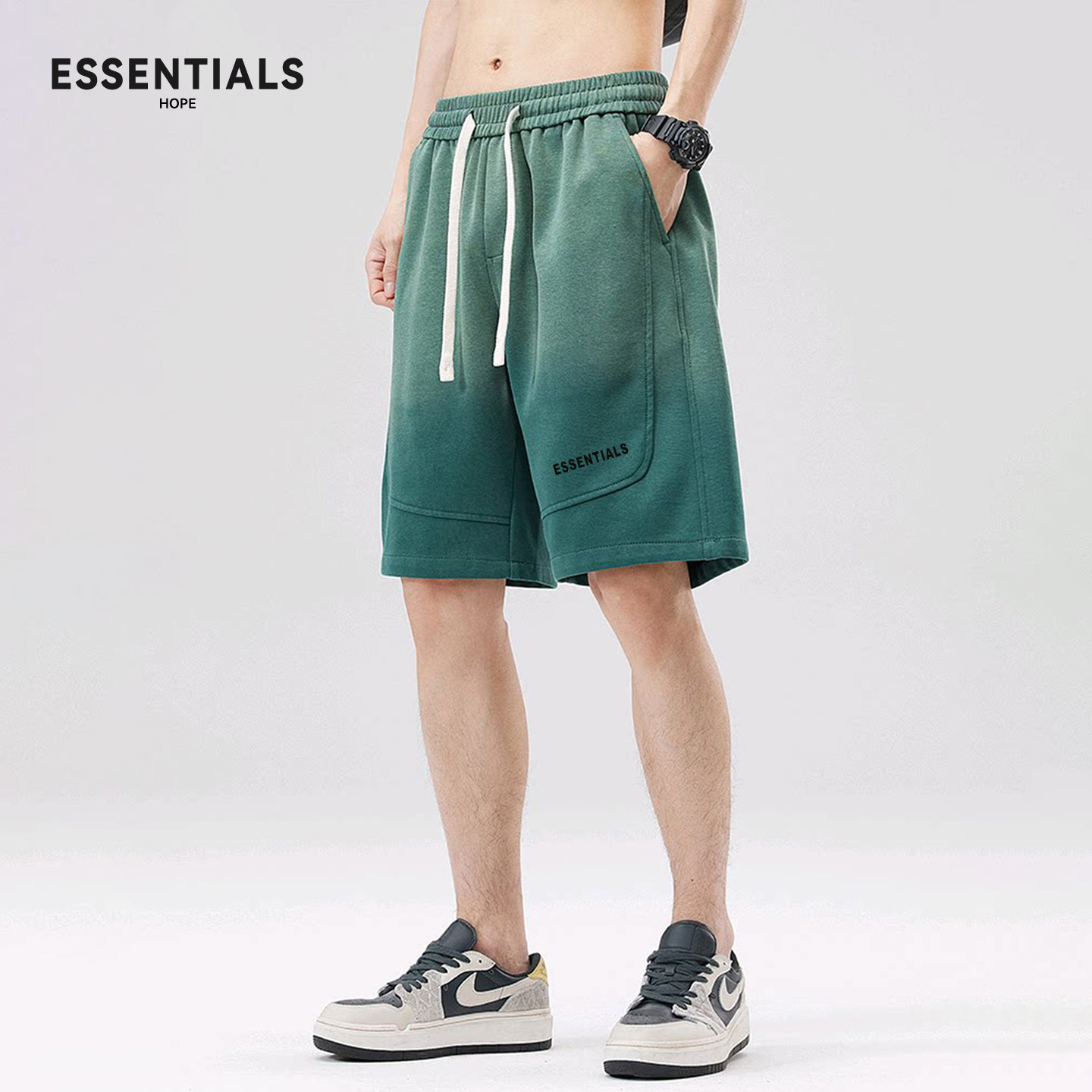 ESSENTIALS  HOPE美式渐变短裤男士夏季宽松休闲百搭直筒潮五分裤