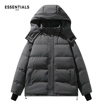 ESSENTIALS冬季棉服男女款三防连帽棉衣新款加厚保暖防寒防水外套