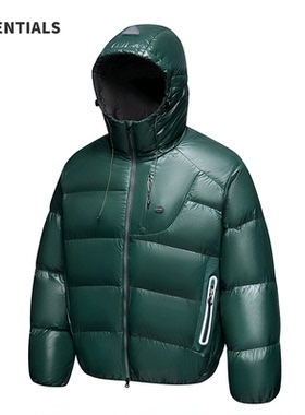 ESSENTIALS冬季轻量化90鸭绒连帽羽绒服男女户外滑雪保暖防寒外套