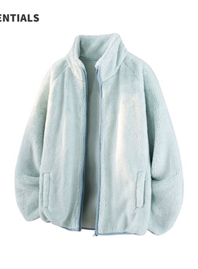 ESSENTIALS羊羔毛棉衣冬季新款宽松加厚男士休闲保暖百搭时尚外套