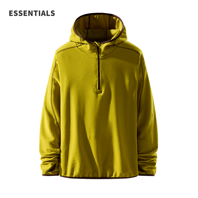 ESSENTIALS加绒户外半拉链长袖T恤男女秋冬季一体绒休闲运动上衣