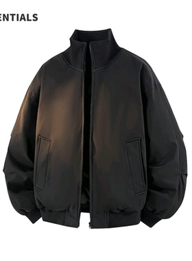ESSENTIALS立领飞行夹克棉服男冬季新款潮牌加厚保暖面包服外套