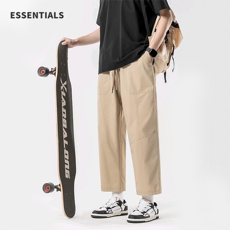 速干九分裤男生夏季薄款卡其色