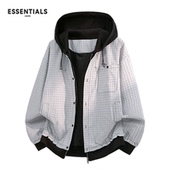 ESSENTIALS 复古百搭连帽外套 休闲夹克男生春季 HOPE美式 高街时尚