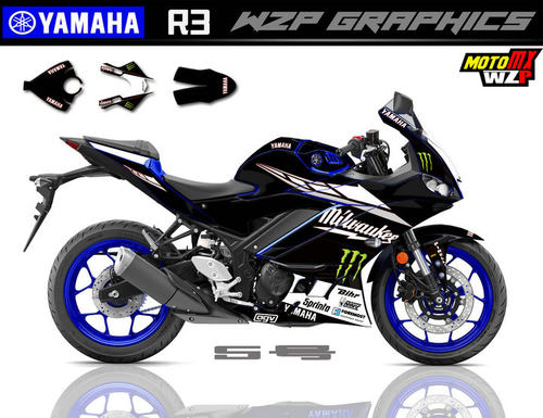 雅马哈YZFR3贴纸版画贴花车身贴