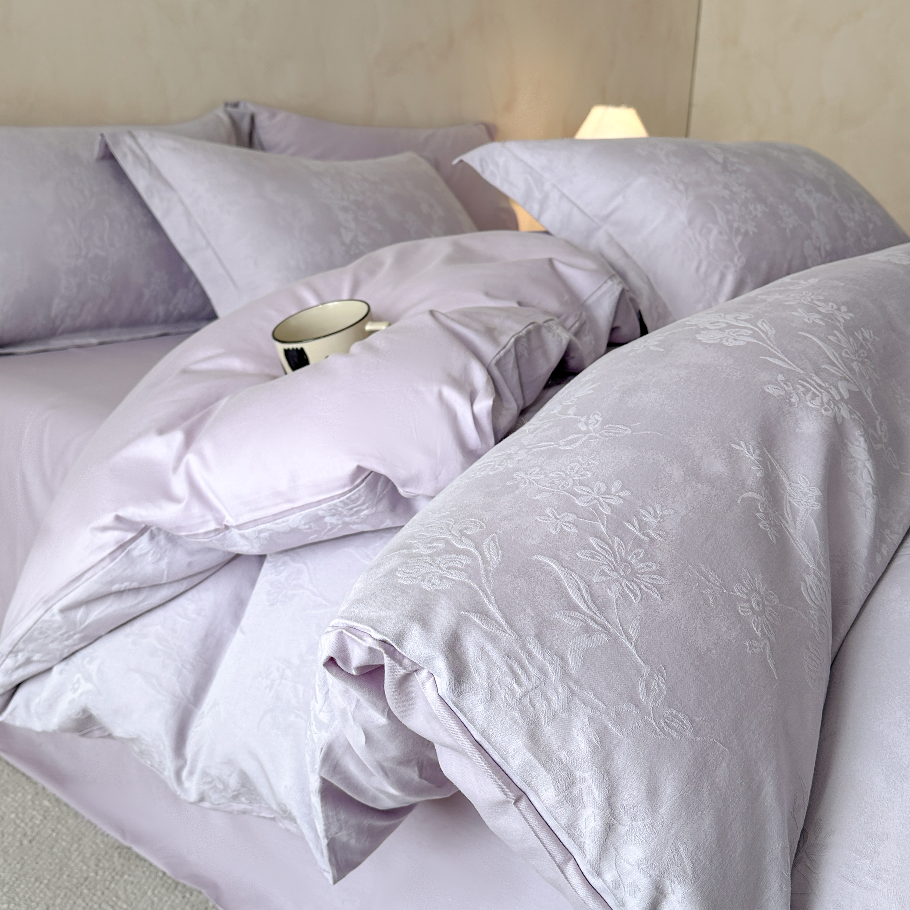 轻奢全棉提花四件套纯棉被套床单枕套床笠高级感卧室床上用品,床上用品,床品套件/四件套/多件套,淘宝优惠券,粉丝福利购,淘宝优惠卷