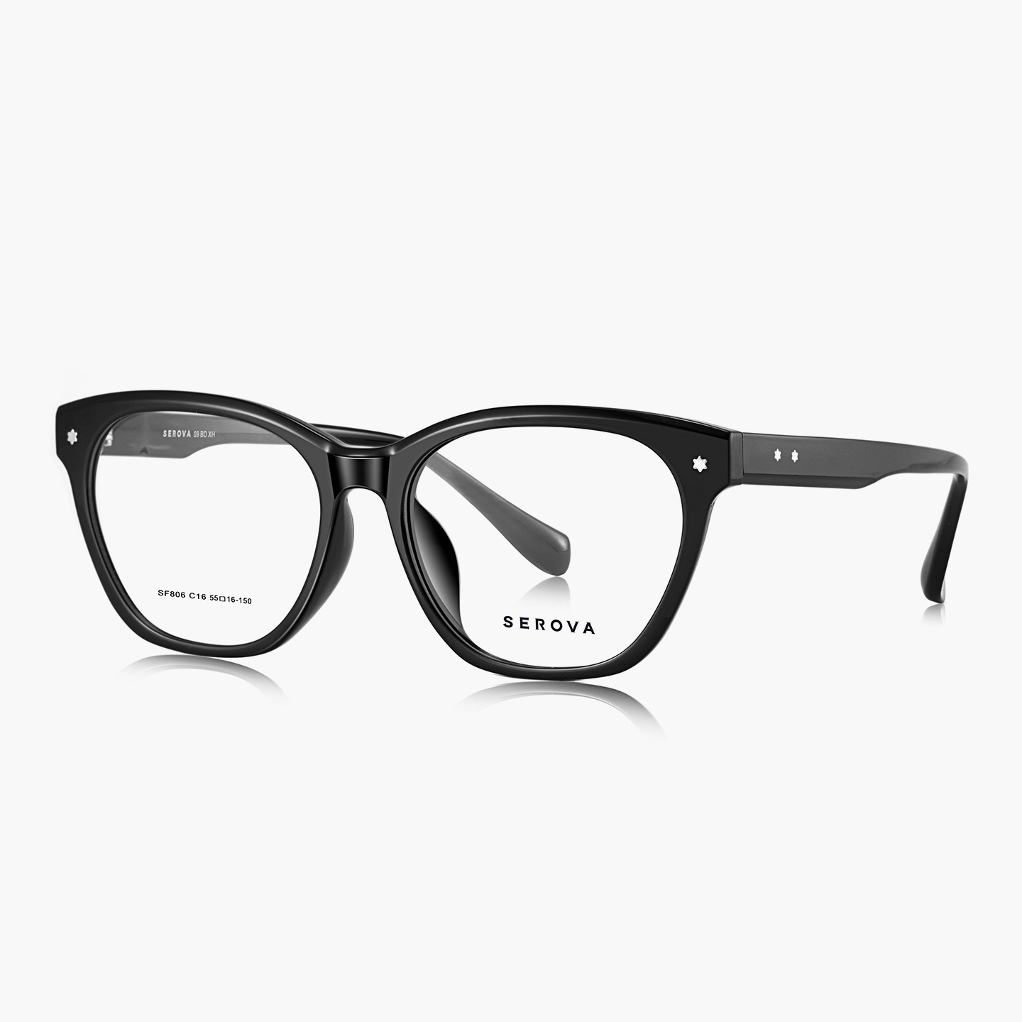 施洛华25年新款猫眼镜框架女高级感可配防蓝光近视度数镜片 SF806
