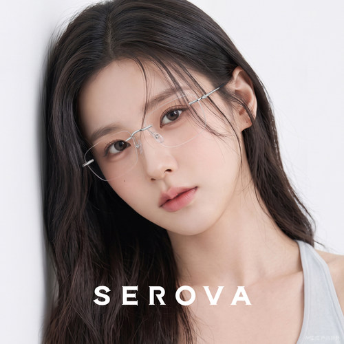 施洛华无框眼镜超轻钛架防蓝光高级感近视可配度数男女款 SC687