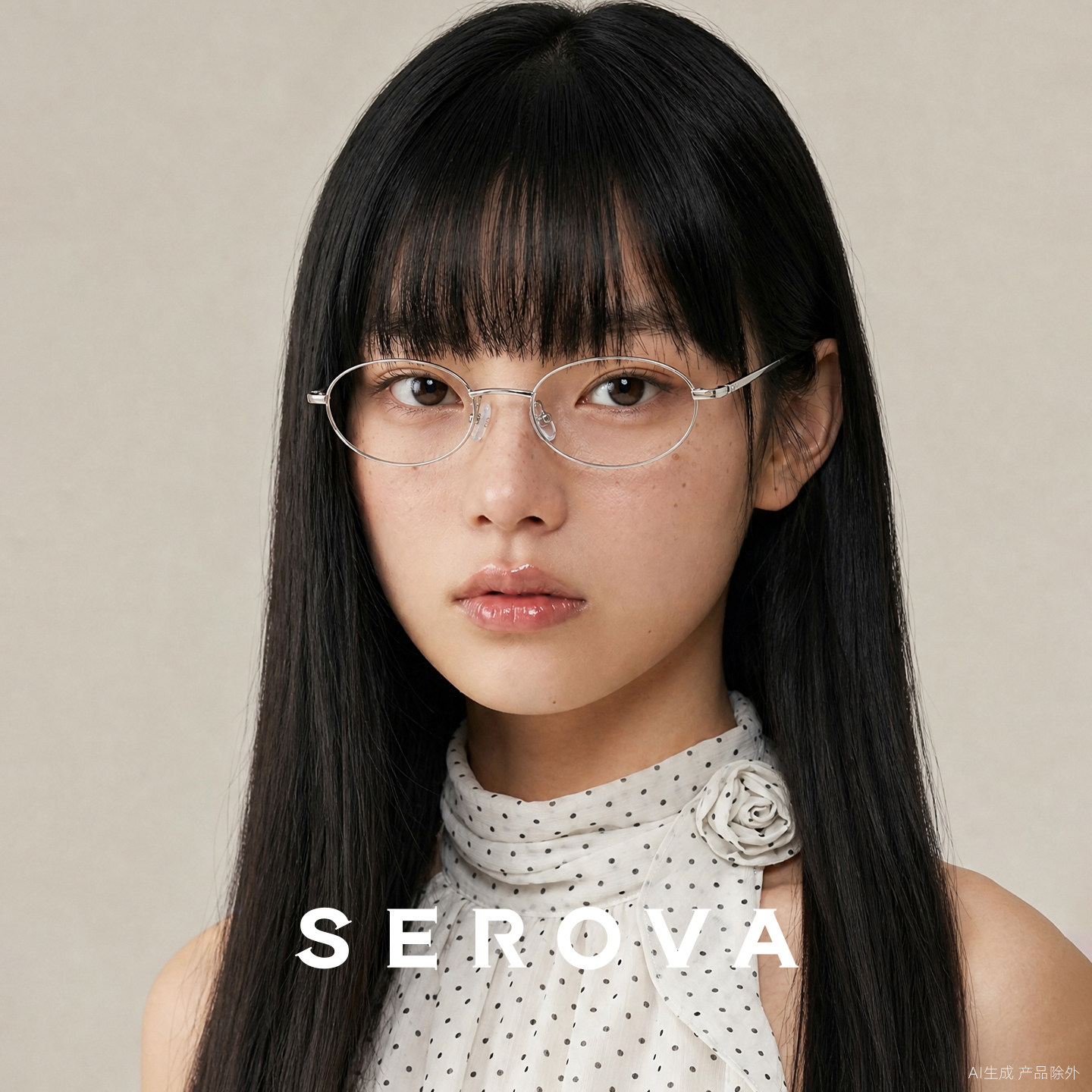 【白鹿同款】SEROVA施洛华新款书呆子钛金属小框眼镜架女款 SC751
