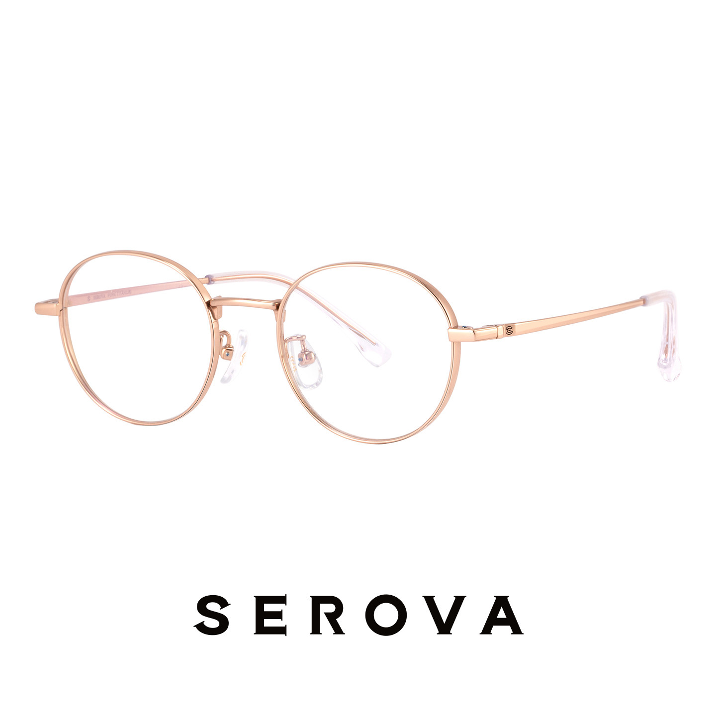 SEROVA施洛华超轻钛架近视眼镜男时尚百搭圆框可配度数女 SP1037图片