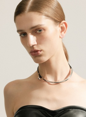 设计师锁骨链银choker