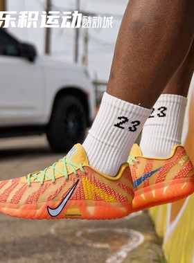 乐积运动 NIKE JA3莫兰特3代 橙红 低帮耐磨实战篮球鞋HF2794-201