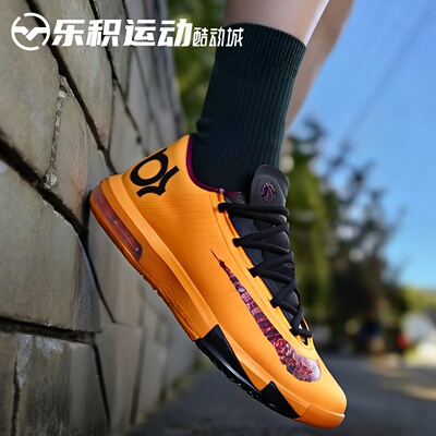 乐积运动 Nike KD6 杜兰特6代 黑黄色 低帮实战篮球鞋 IB6903-800
