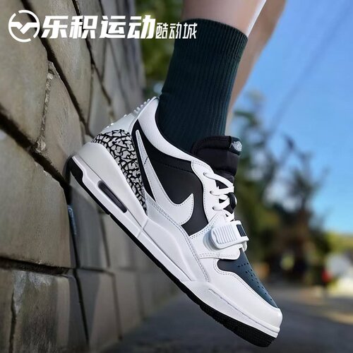 乐积运动 JORDAN LEGACY AJ312 黑白 复古低帮篮球鞋 CD7069-111
