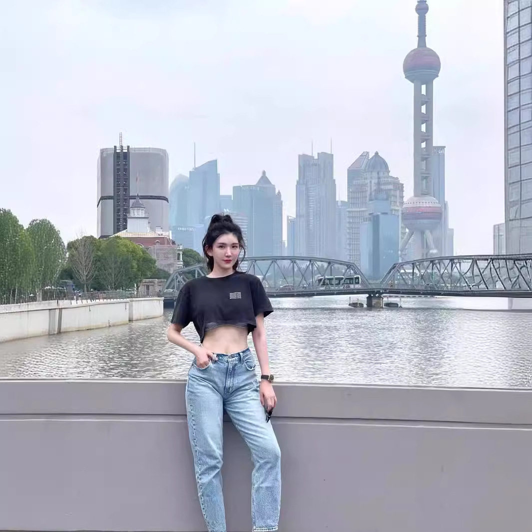 现货夏款对版重工酸洗短款T恤上衣常规款中长款女