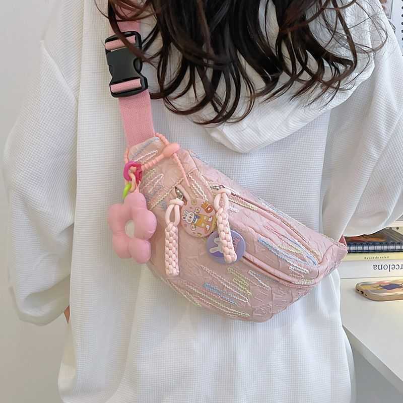 新款潮可爱百搭女斜挎胸包腰包