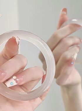 白月光荔枝冻玛瑙手镯玉髓镯子女