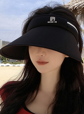 防晒帽女夏季薄款空顶无痕一体式
