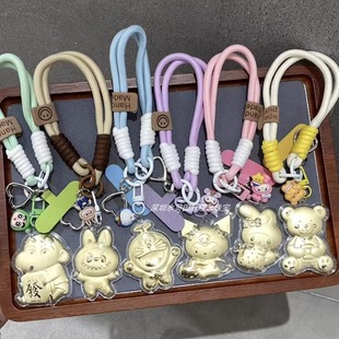 黄金足金Kitty猫钥匙扣库洛米美乐蒂哆啦A梦手机车挂件生日礼物