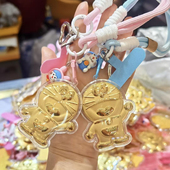 黄金足金Kitty猫手机包包手机挂件大G车钥匙扣哆啦A梦送生日礼物