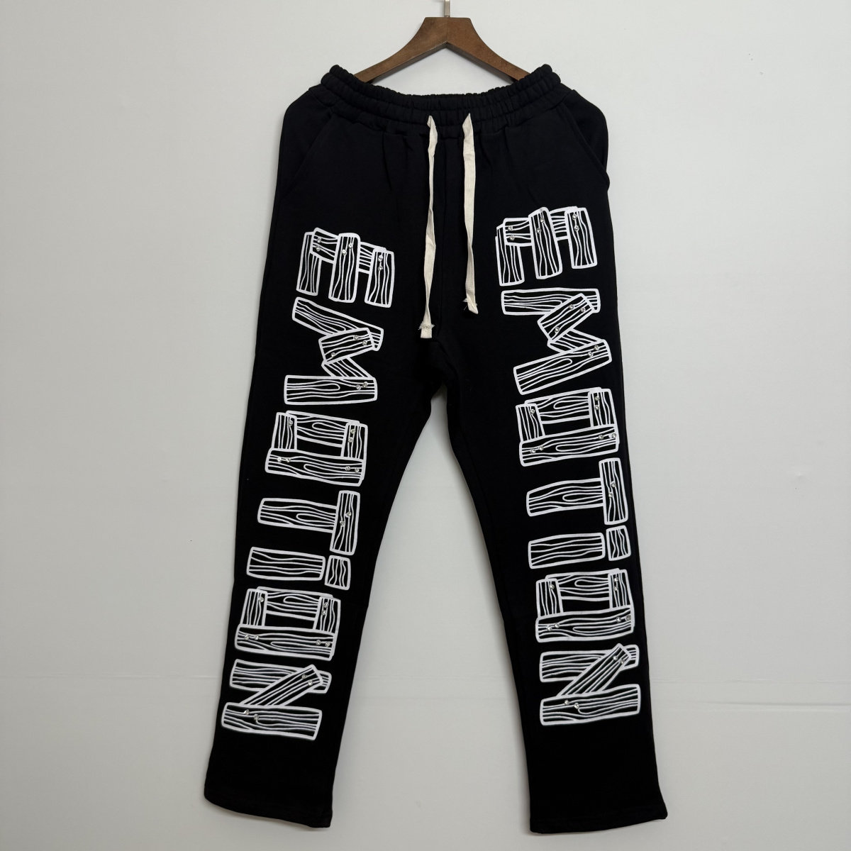 MIXED EMOTION新款美式高街字母印花男女宽松休闲运动毛圈长卫裤