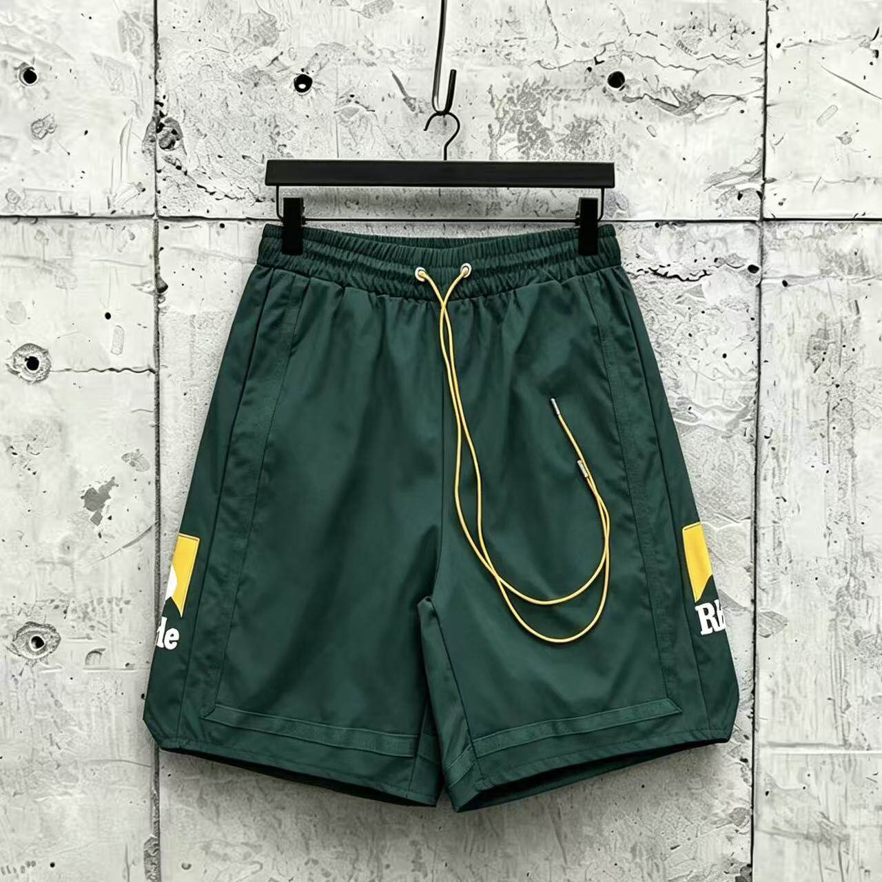 RHUDE万宝路运动短裤美式高街休闲宽松沙滩速干裤抽绳五分裤男女