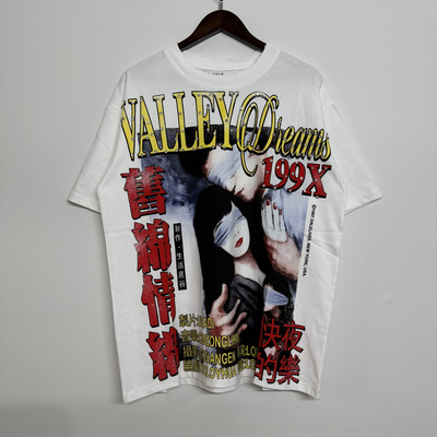 Vale Forever1997旧情欲梦199X印花烫钻男女宽松休闲破坏短袖T恤
