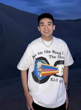 CPFM kanye小众潮牌百搭美式夏季宽松彩虹地球发泡字母印花短袖潮