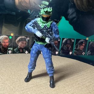 三角洲行动威龙手办王宇昊装备头盔人物模型牛角礼品