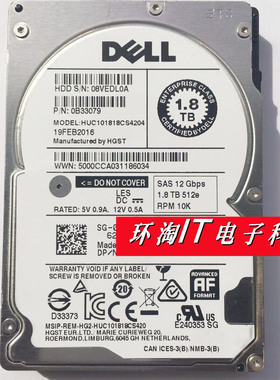 Dell RF9T8 HUC101818CS4204 1.8TB 10K SAS 2.5'' 6GB 0B31878
