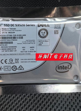 DELL 0R3J3Y 1.6T SSD SATA 6G 2.5 R3J3Y S3520 MLC 固态硬盘