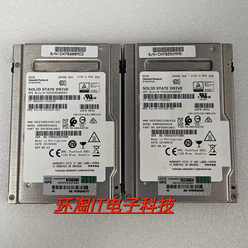 原装拆机 R0Q35A MSA 960G SAS RI 2.5 SSD P13010-001  MSA2050