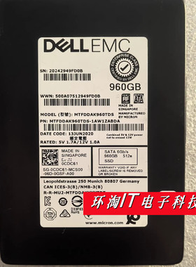 Dell/戴尔 960G SSD SATA 服务器硬盘 0CDC61 6KCYT 读取密集型