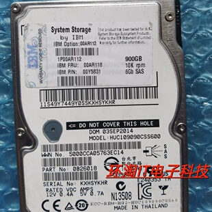 IBM 00Y2431 00AR118 00Y2505 900G 10K SAS 2.5 6G V3500 存储