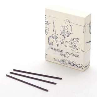 日本香彩堂鸟兽戏画系列弓矢相扑嬉戏家用短线香室内芳香剂套装