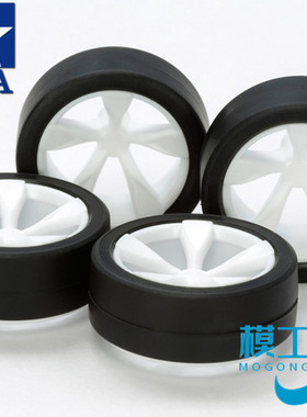 正品TAMIYA田宫四驱车配件 低重心黑色等宽 中径轮胎 15513