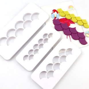 创意面包装 DIY饼干切工具 饰模 翻糖蛋糕压花模具 3pcs鱼鳞