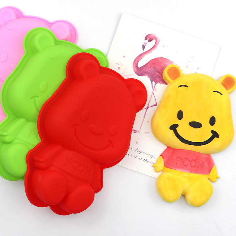 迪士尼维尼小熊硅胶蛋糕模 烘焙工具 卡通动漫系列硅胶模出口