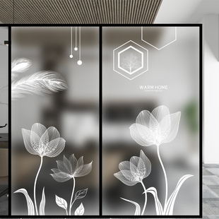 窗户磨砂玻璃门窗花贴纸透光不透明卫生间防窥遮光厕所防走光贴膜