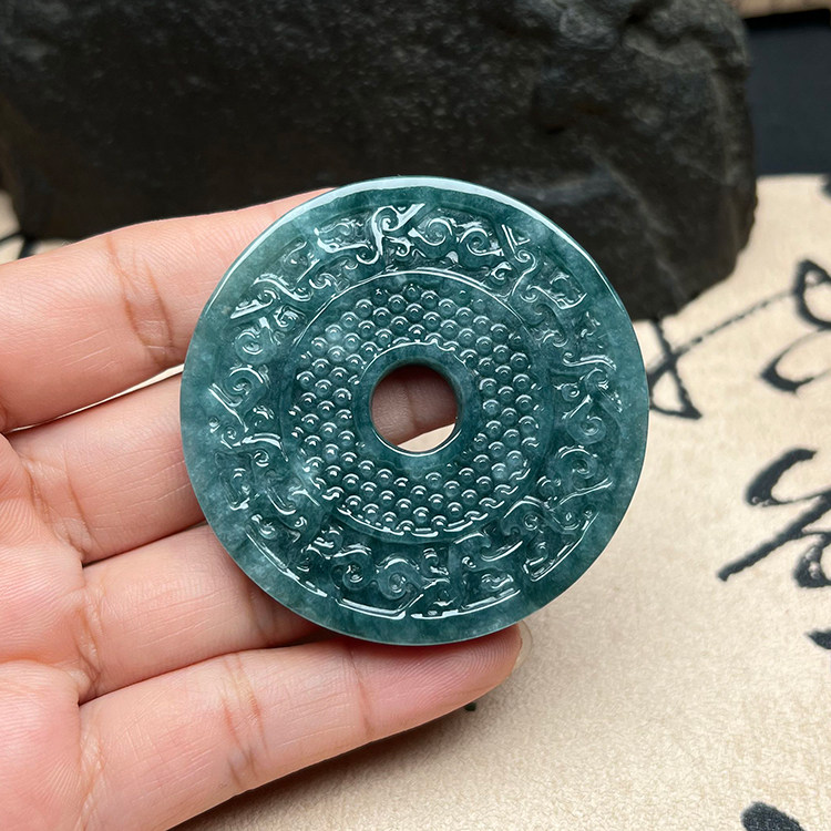 翡翠复古吊坠老坑满绿双面雕刻福瓜玉璧本命项坠缅甸玉器A货挂件,珠宝/钻石/翡翠,颈饰,淘宝优惠券,粉丝福利购,淘宝优惠卷